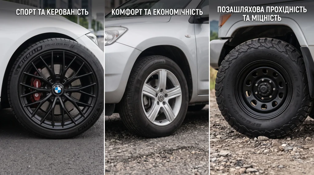 Плюси низькопрофільної гуми: