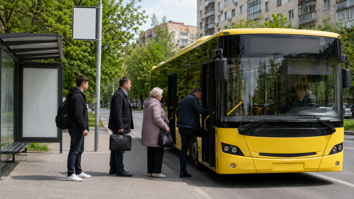 Автобусний маршрут 60 Києвом із міськими зупинками